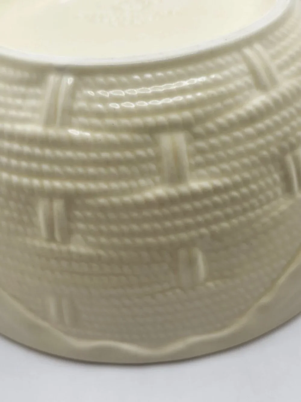 Vintage Pfaltzgraff China Basket Weave Bowl in Village Pattern